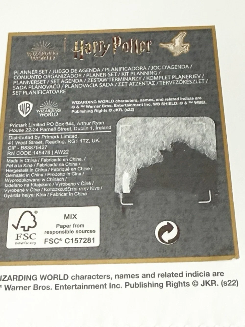 Harry Potter Wizarding World Hogwarts Binder Planner Set with Wand Pen Primark